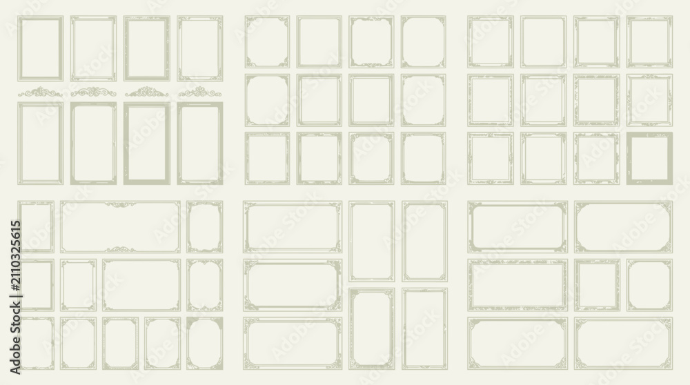 Obraz premium Elegant Collection of Ornate Decorative Borders & Frames