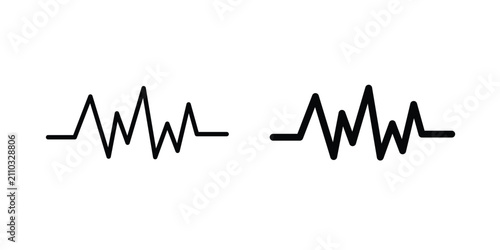Foto Pulse icon line graphics series. EPS10