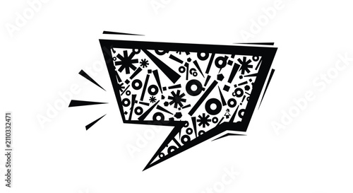Abstract Geometric Design with Sharp Lines and Shapes.