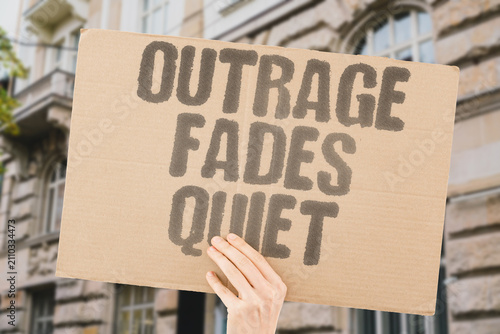 Obraz na płótnie "Outrage Fades Quiet" Public anger dissipates without results