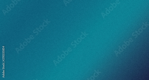 Deep Teal and Cyan Grainy Gradient Background with Film Noise Texture