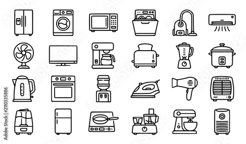 Pet care outline icons set veterinary dog cat grooming and training vector eps10