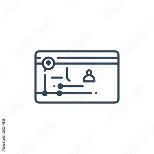 AI Agent Digital Credential Identity Vector Icon for Trusted Machine Authentication