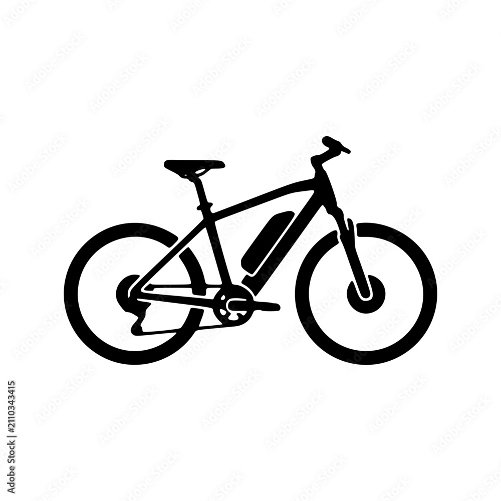 Fototapeta premium Electric bicycle silhouette