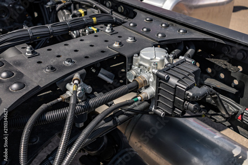 фотографія Semi truck chassis EBS brake control valve valve module
