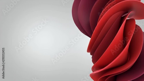 Abstract 3D Spiral Ribbon with Left Copy Space
