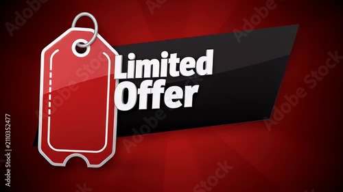 Promotional Black Banner Featuring Red Discount Price Tag
