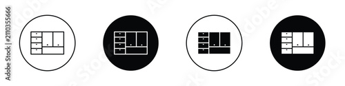 Cabinet icon set for web