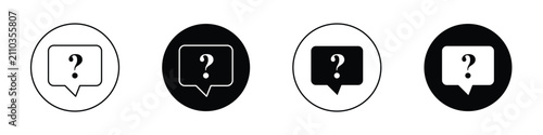 Bild auf Leinwand Comment question icon set for web