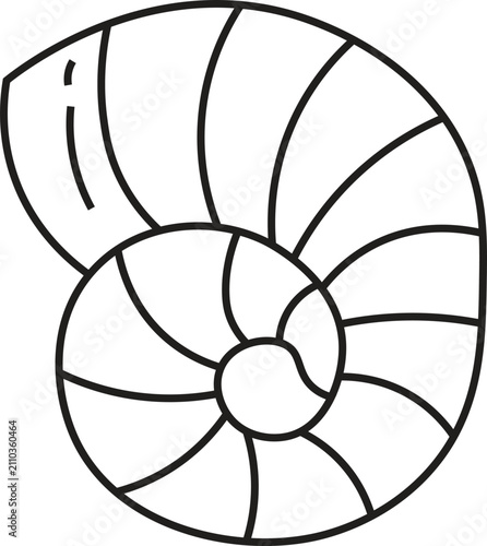 Small Seashell Line Art Icon