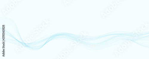 Blue Dotted Wave Abstract Background
