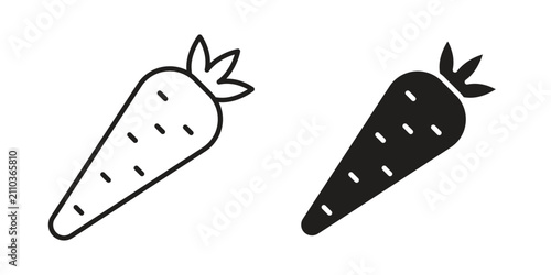 Carrot icon minimal graphic kit