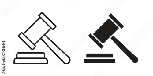 Gavel icon minimal graphic kit