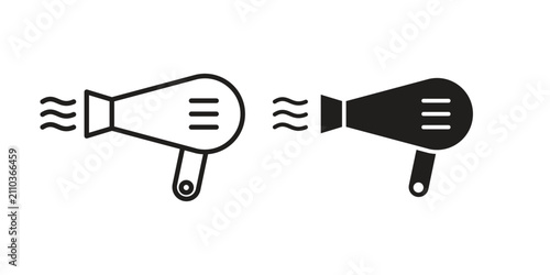 Foto Hair dryer icon minimal graphic kit