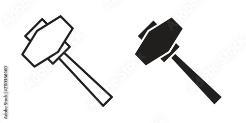 Fotografie Hammer icon minimal graphic kit