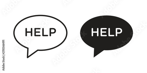 Foto Help icon minimal graphic kit