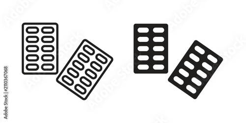 Bild auf Leinwand Pill blister minimal graphic kiticon minimal graphic kit