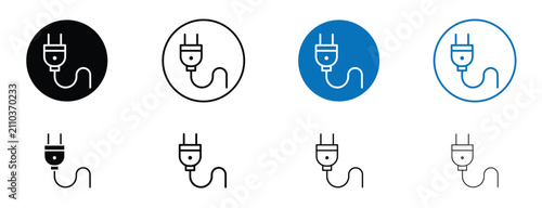 Foto Plug icon solid symbols collection