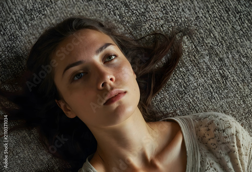 Young woman with heterochro...