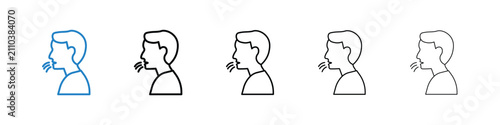 Foto Cough icon vector illustrations series