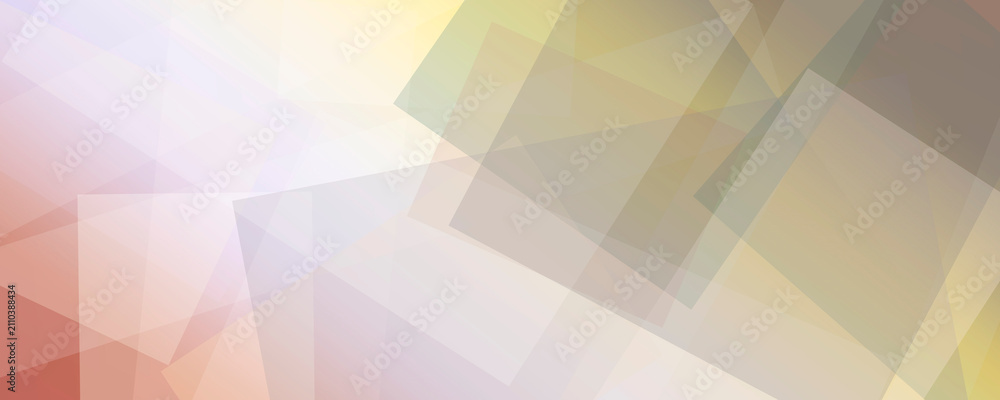 Obraz premium Warm cream and peach overlays form airy geometric shapes with gentle light rays, producing a welcoming mood for creative headers, ads, and slides.