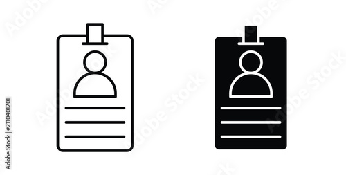 ID badge icon for creative designs