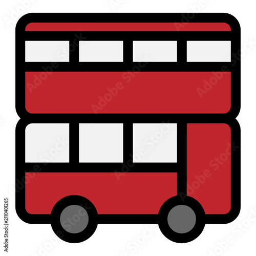 Bild auf Leinwand double decker bus icon
