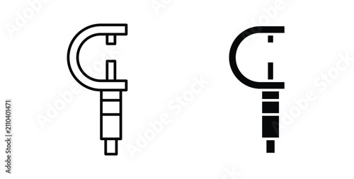 Tableau sur toile Micrometer icon for creative designs