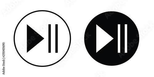 Bild auf Leinwand Play pause icon for creative designs