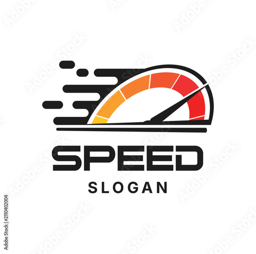 Schilderij op canvas speed Logo Design template Illustration Vector