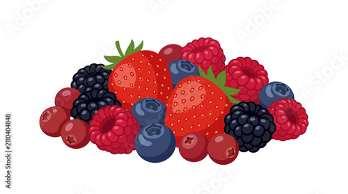 Fresh berry collection featuring various sweet organic fruits for healthy nutrition