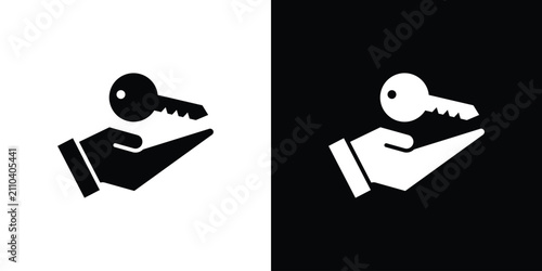 Photos Key handover icon simple symbol collection
