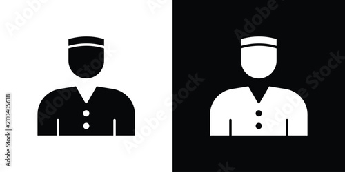 Bild auf Leinwand Porter icon simple symbol collection