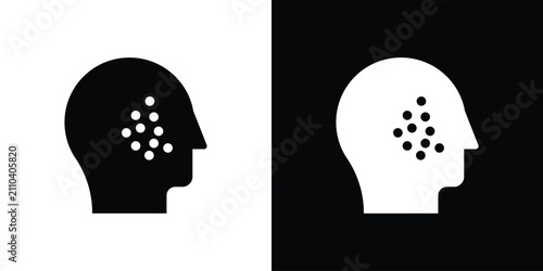 Foto Man acne on face icon simple symbol collection