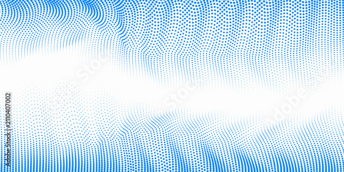 фотографія Blue dotted wave line pattern