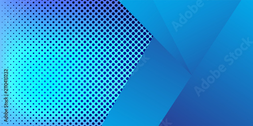 Obraz na płótnie Abstract Blue Geometric Halftone Background with Modern Polygon Design