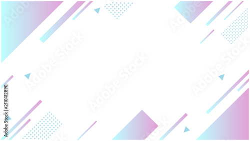 Pastel Geometric Frame with Copy Space｜パステルカラーの幾何学模様を配置したモダンなフレーム背景