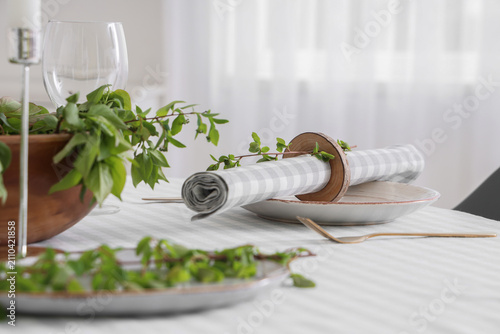 Beautiful table setting wit...
