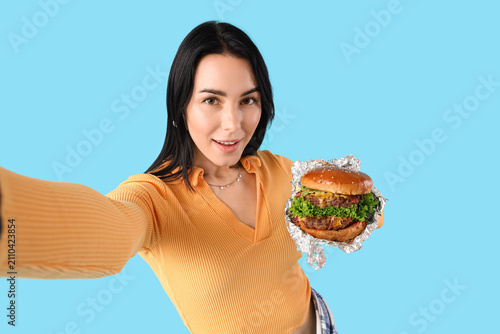 Beautiful young woman with ...