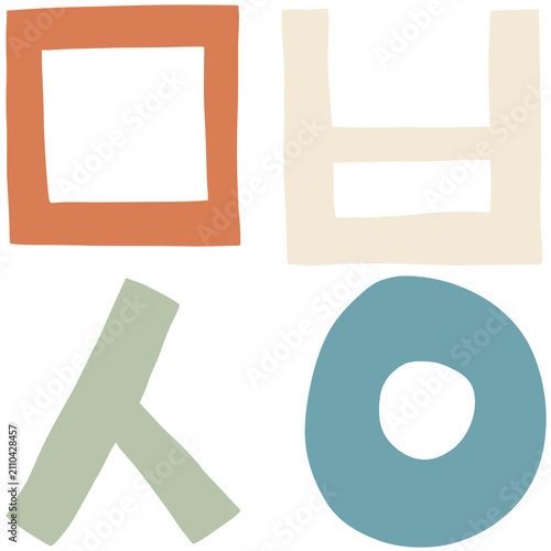 Korean Hangul consonants 