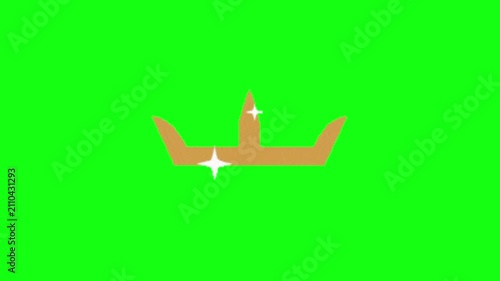 Golden Crown Animation Green Screen Overlay