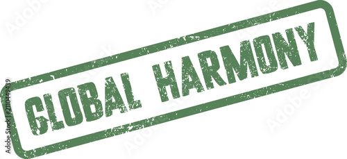Photography Authentic global harmony stamp symbol representing worldwide unity cooperation a