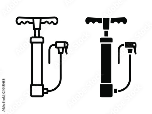 Bicycle Pump Icon Illustration for Commercial Use Asset