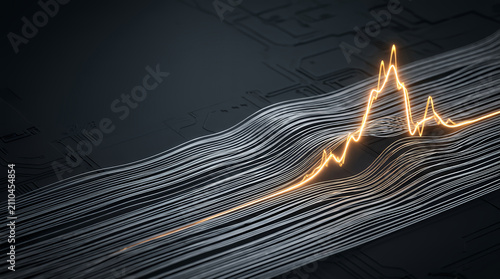 Digital anomaly detection concept with data visualization elements