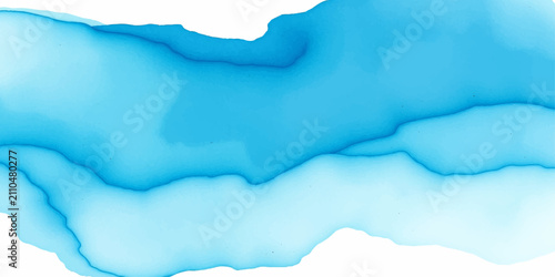 Abstract Blue Watercolor Background with Torn Paper Texture and Ripped Grunge Frame Empty Banner Design on Vintage Blank Surface for Creative Backdrop Illustration
