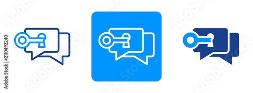 Secret Message Icon In Dual Tone Style