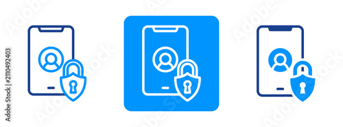 Private Account Icon In Dual Tone Style