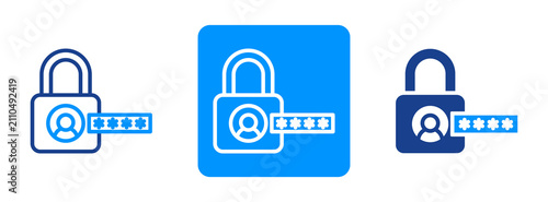 Account Password Icon In Dual Tone Style