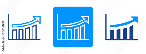 Cuadro en lienzo Increase Icon In Dual Tone Style