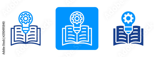 Learning Icon In Dual Tone Style